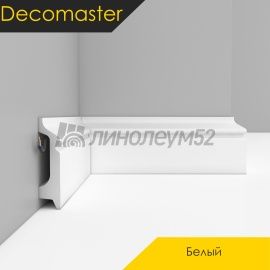 Плинтус - D122 / DECOMASTER -  Плинтус DECOMASTER D122 - БЕЛЫЙ 115 / ПВХ