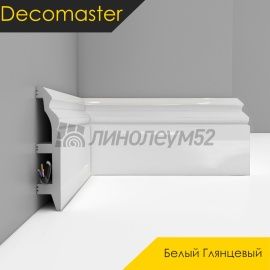 Плинтус - D232 / DECOMASTER -  Плинтус DECOMASTER D232 - БЕЛЫЙ ГЛЯНЦЕВЫЙ 114 / ПВХ
