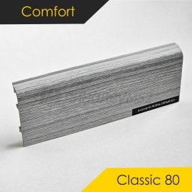 Плинтус - CLASSIC 80 / Comfort - Comfort Плинтус COMFORT CLASSIC 80 - ЯСЕНЬ СЕРЫЙ 421 / ПВХ