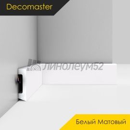 Плинтус - D234 / DECOMASTER -  Плинтус DECOMASTER D234 - БЕЛЫЙ МАТОВЫЙ 115 / ПВХ