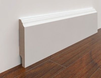 МДФ - плинтус Напольный плинтус - АКСЕССУАРЫ Плинтус - WHITE / Tarkett