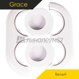 Обводы для труб - АКСЕССУАРЫ - Grace Двойная напольная розетта - GRACE D25 / БЕЛЫЙ