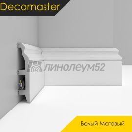 Плинтус - D232 / DECOMASTER -  Плинтус DECOMASTER D232 - БЕЛЫЙ МАТОВЫЙ 115 / ПВХ