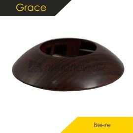Обводы для труб - АКСЕССУАРЫ - Grace Одинарная напольная розетта - GRACE D26 / ВЕНГЕ