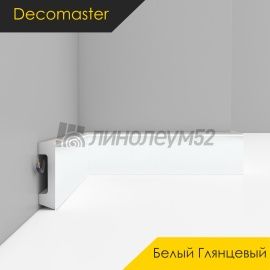 Плинтус - D234 / DECOMASTER -  Плинтус DECOMASTER D234 - БЕЛЫЙ ГЛЯНЦЕВЫЙ 114 / ПВХ